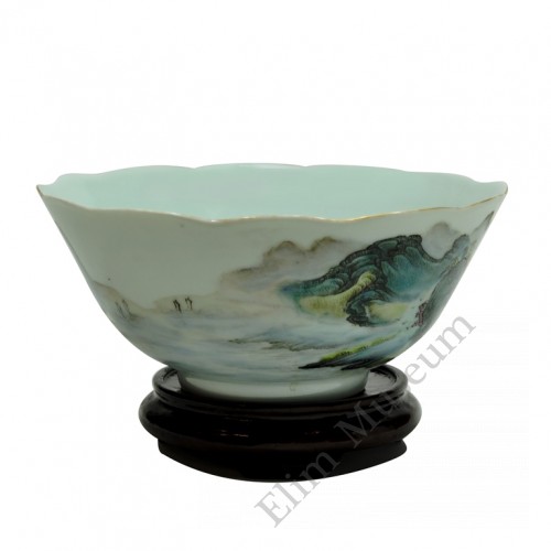 1203 A Dao-Guan period fencai landscape bowl 